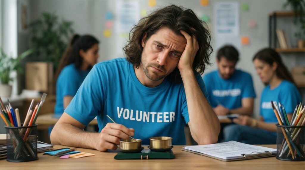 Волонтёрство без выгорания: как помогать регулярно и беречь себя - иллюстрация